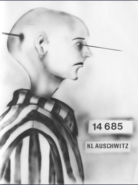 do not forget nazi-auschwitz, acryl airbrush 40x60cm